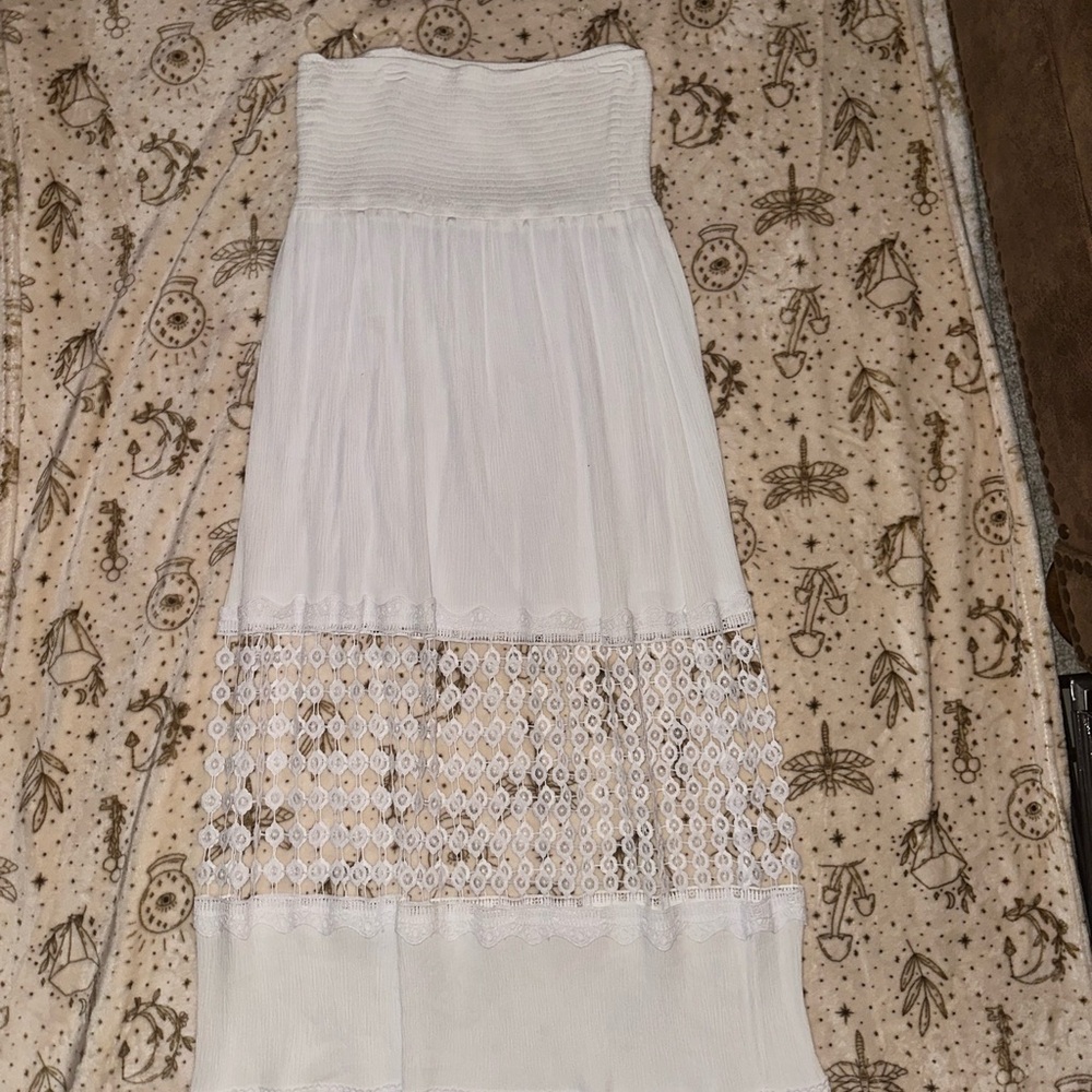 Justify White Lace Maxi Skirt